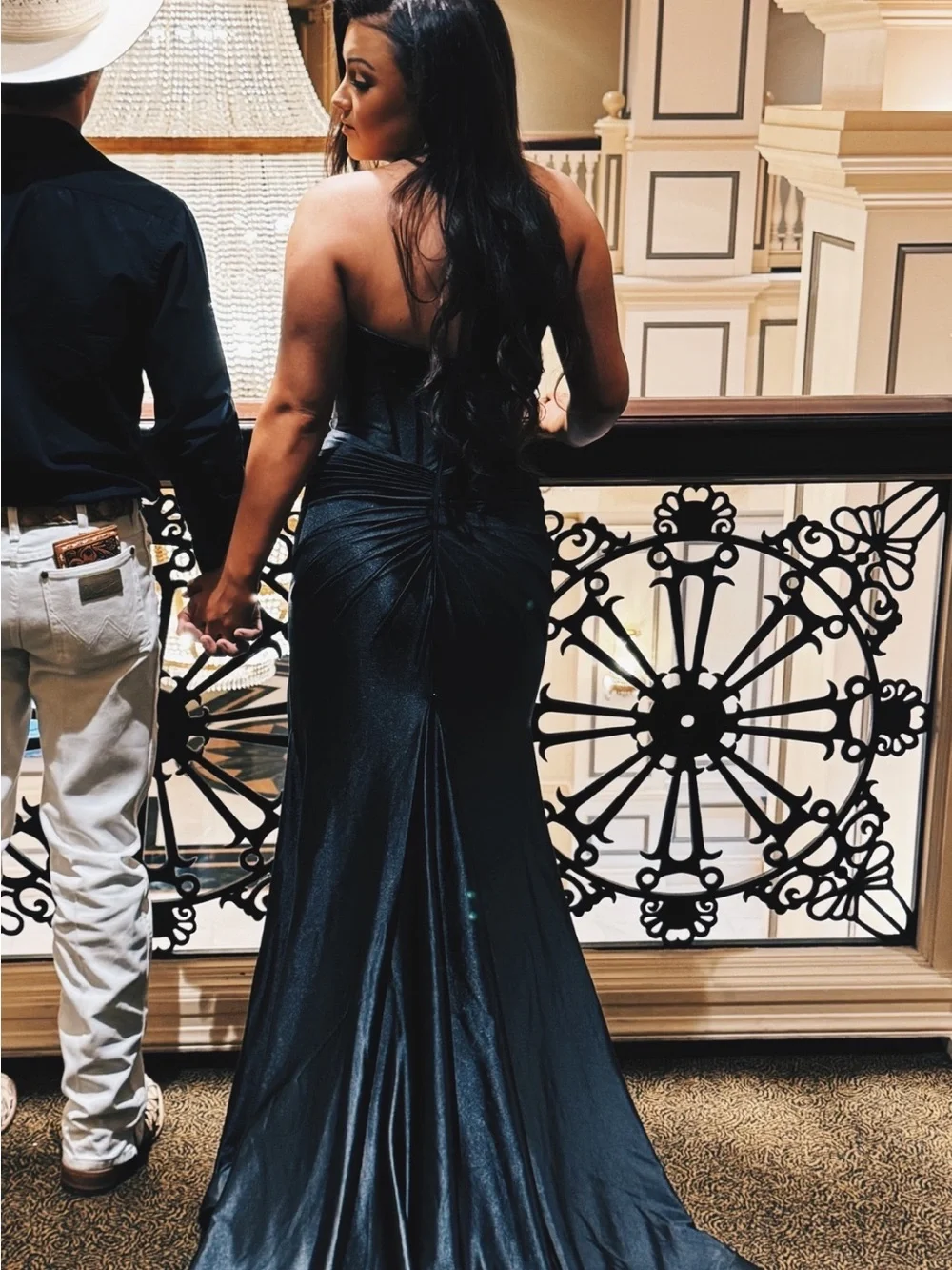Strapless Black Sherri Hill Prom Dress